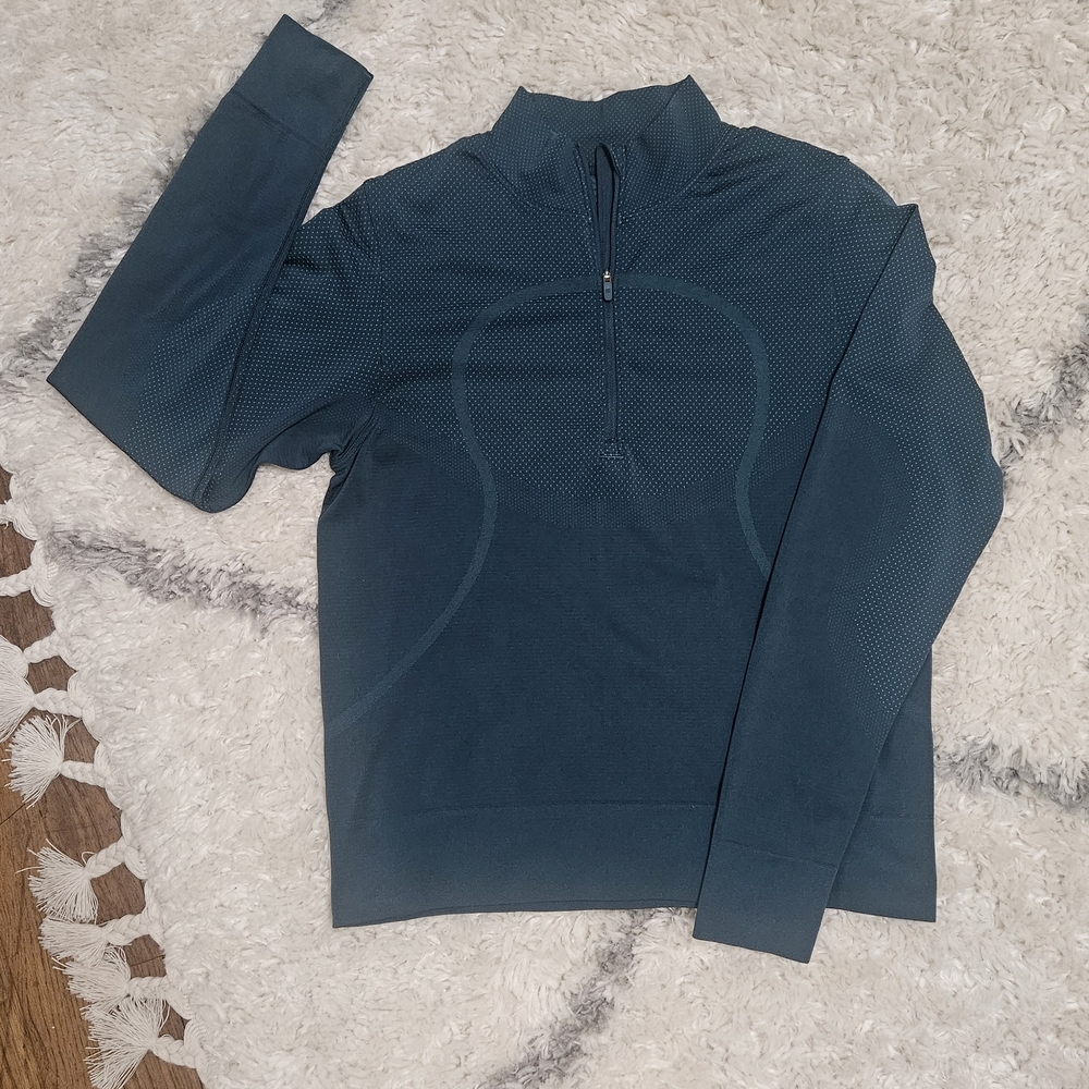 Lululemon Swiftly Relaxed Half ZipGreen Jasper / Oceanic